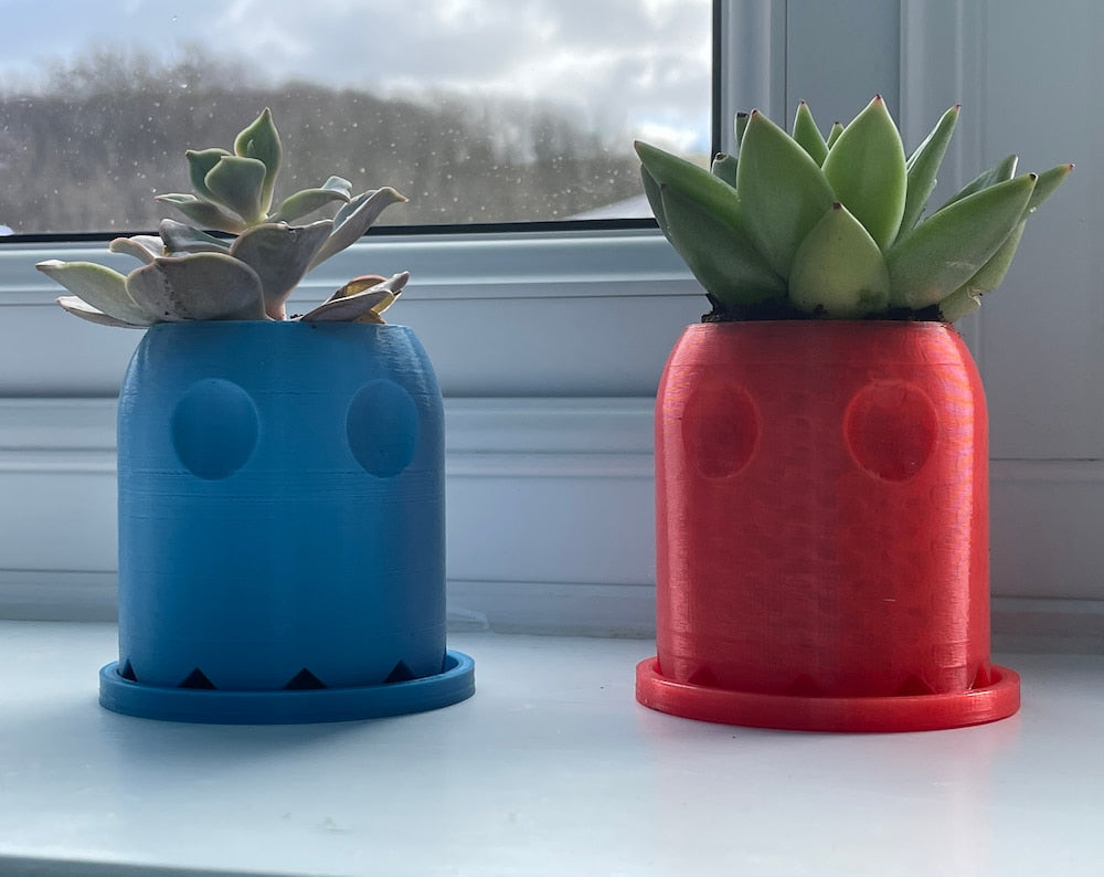 Retro Gaming Pac-Man Ghost Plant Pot Storage Pot